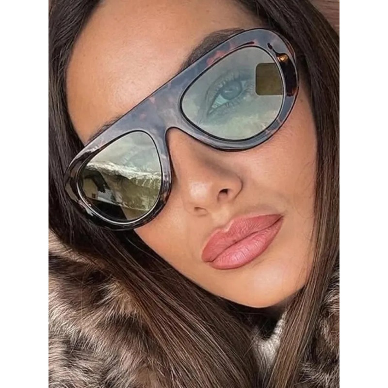 Vintage Fashion De - Y2K Retro Round Sunglasses Trendy Leopard