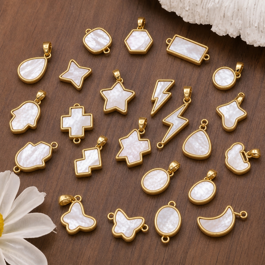 Vintage Fashion Earrings - 2pcs 14K Gold Color Brass with