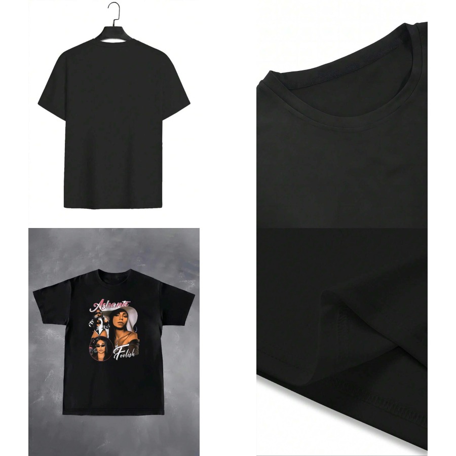 Vintage Fashion Icons - 【New style】Ashanti Iconic Album T-Shirt -