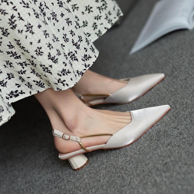 Vintage And Modern Fashion - French Vintage Pointed-Toe Sandals 2026 New
