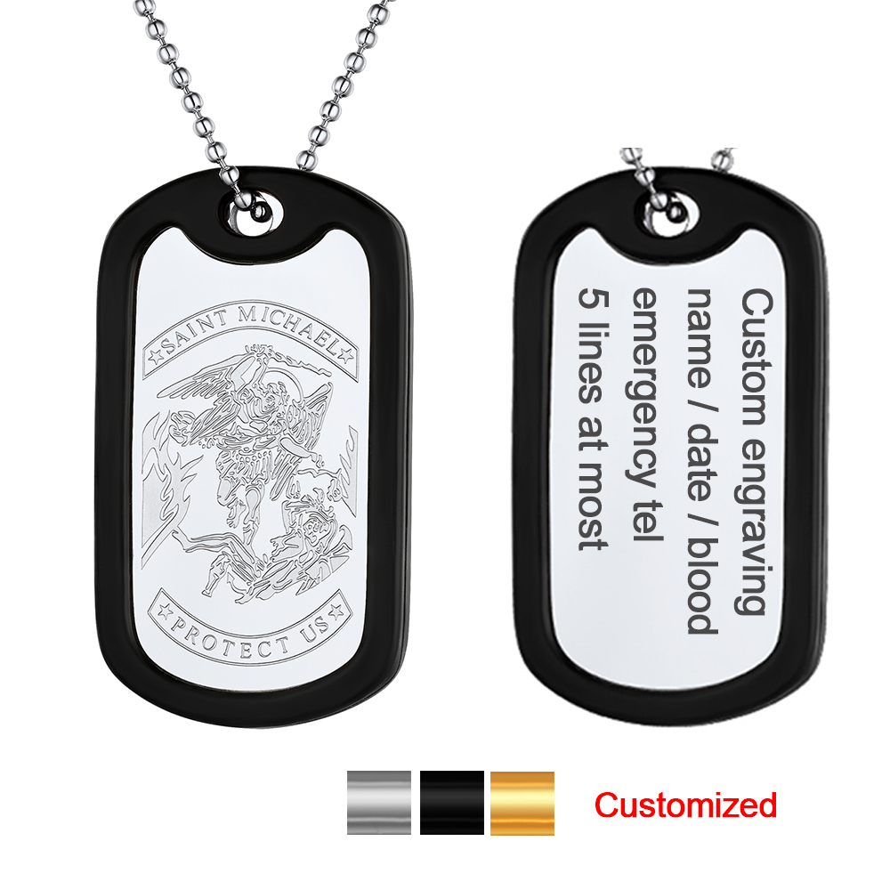 Vintage Fashion Tags - U7 Custom St. Michael Tag Necklaces