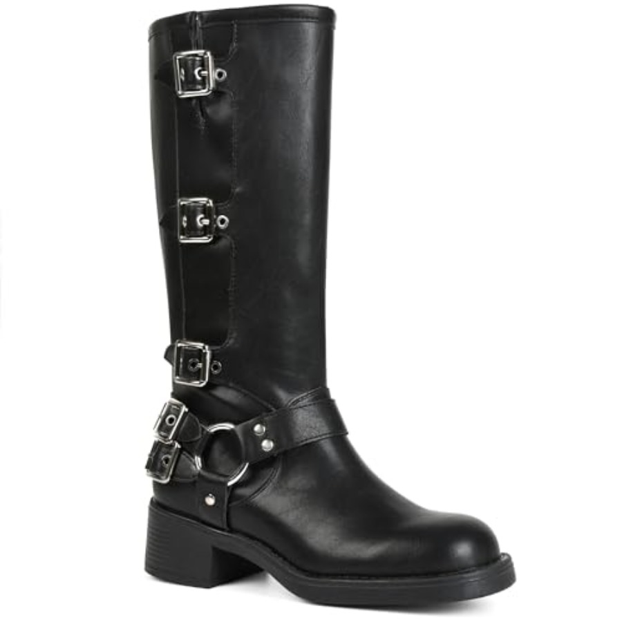 Vintage Fashion Fabrics - AMINUGAL Knee High Boots Women Square