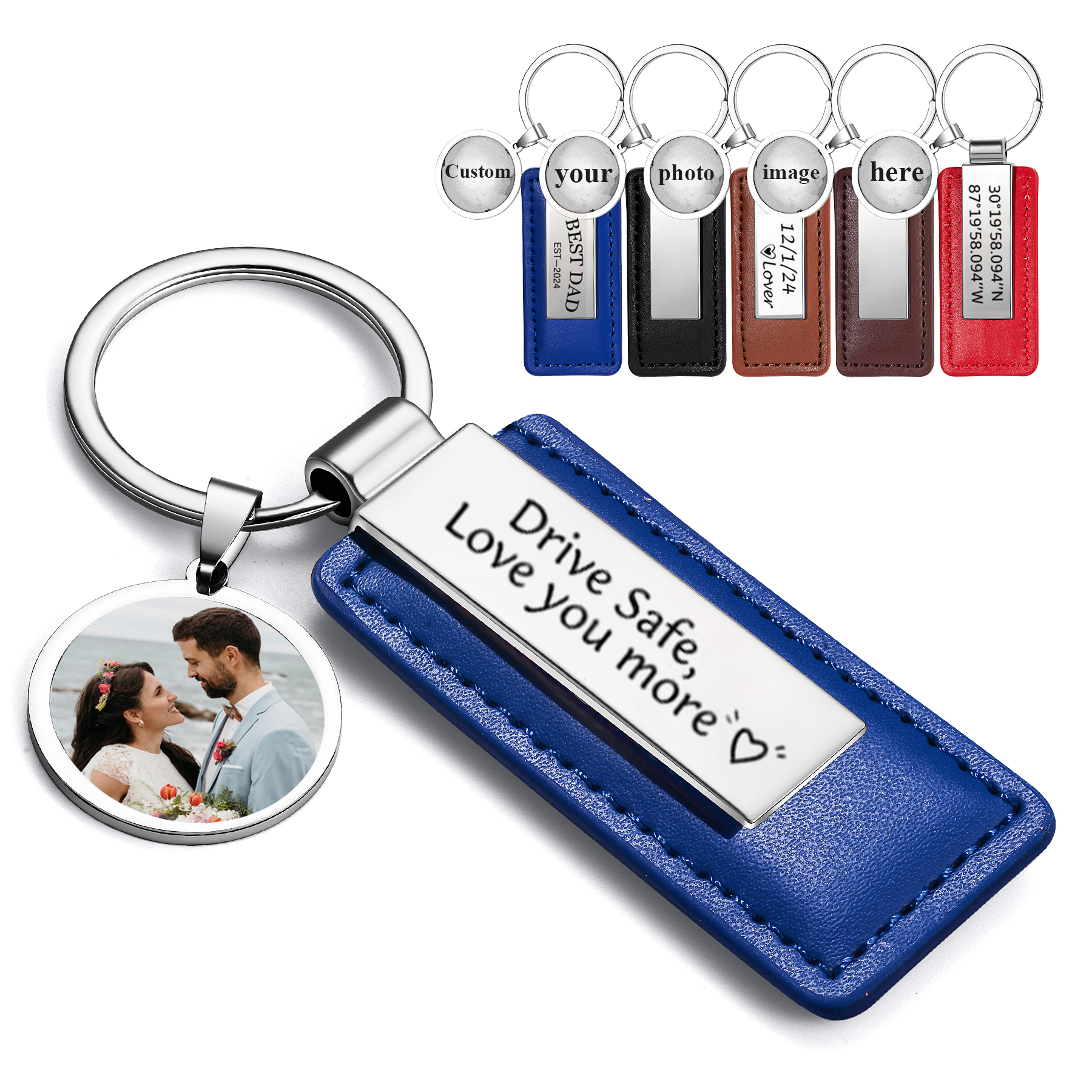 Vintage Fashion Photos - Personalization Custom Photo Name Metal PU
