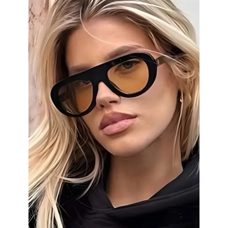Y2K Retro Round Sunglasses Tre - Vintage Fashion De ulasan dan harga