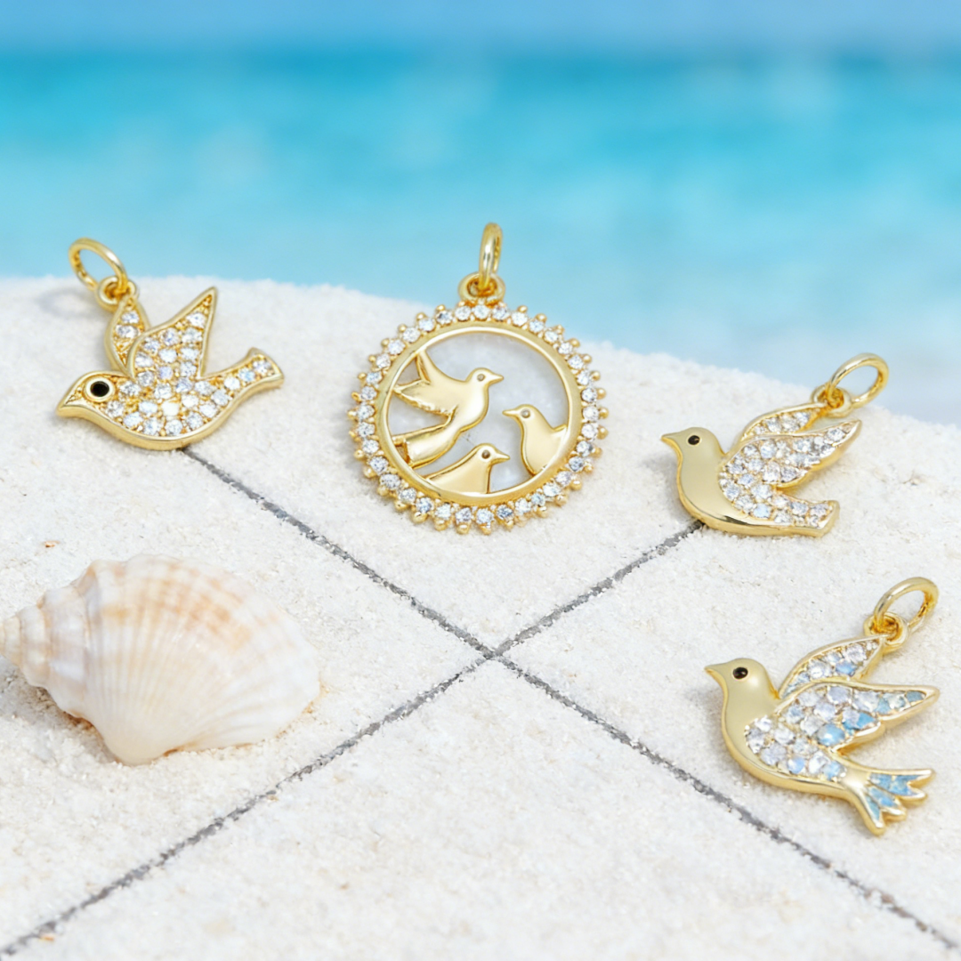 5Pcs Pendants Brass Cubic Zirc - Vintage Fashion Earrings ulasan dan harga