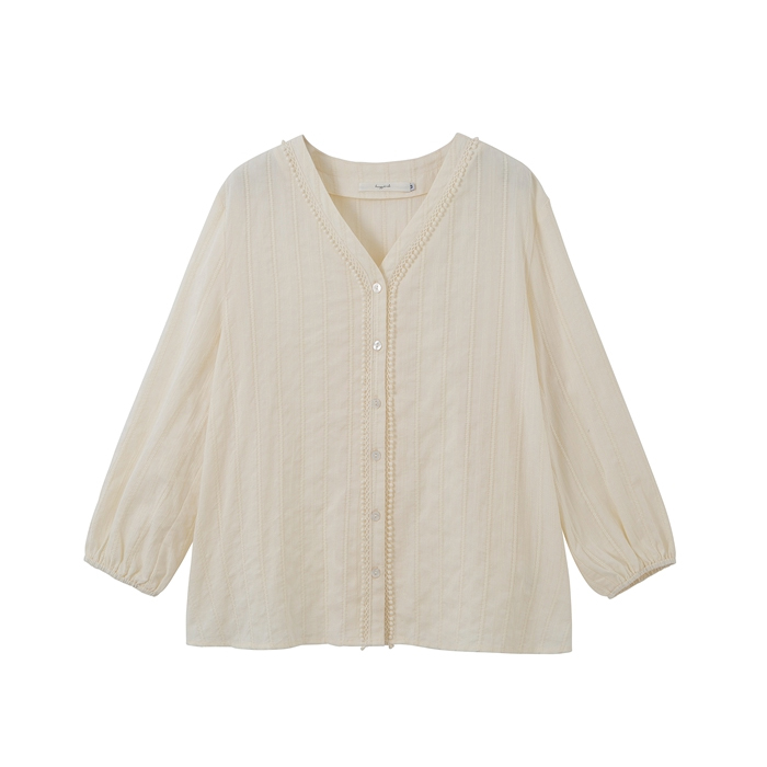 Loose Long Sleeve V-Neck Women - Vintage Fashion Hong Kong ulasan dan harga