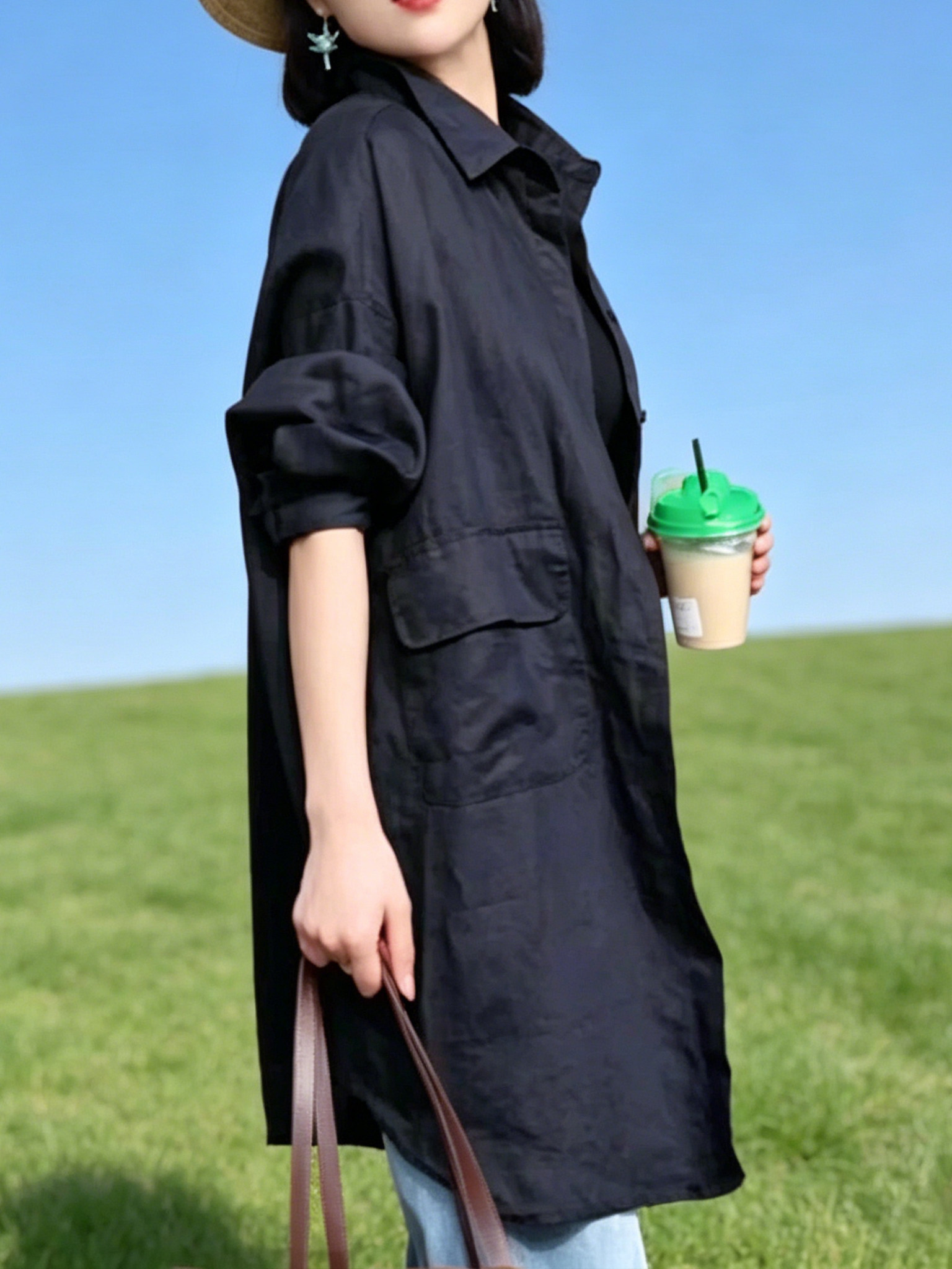 Ladies Loose Style Sun Protect - Vintage Fashion Hong Kong ulasan dan harga