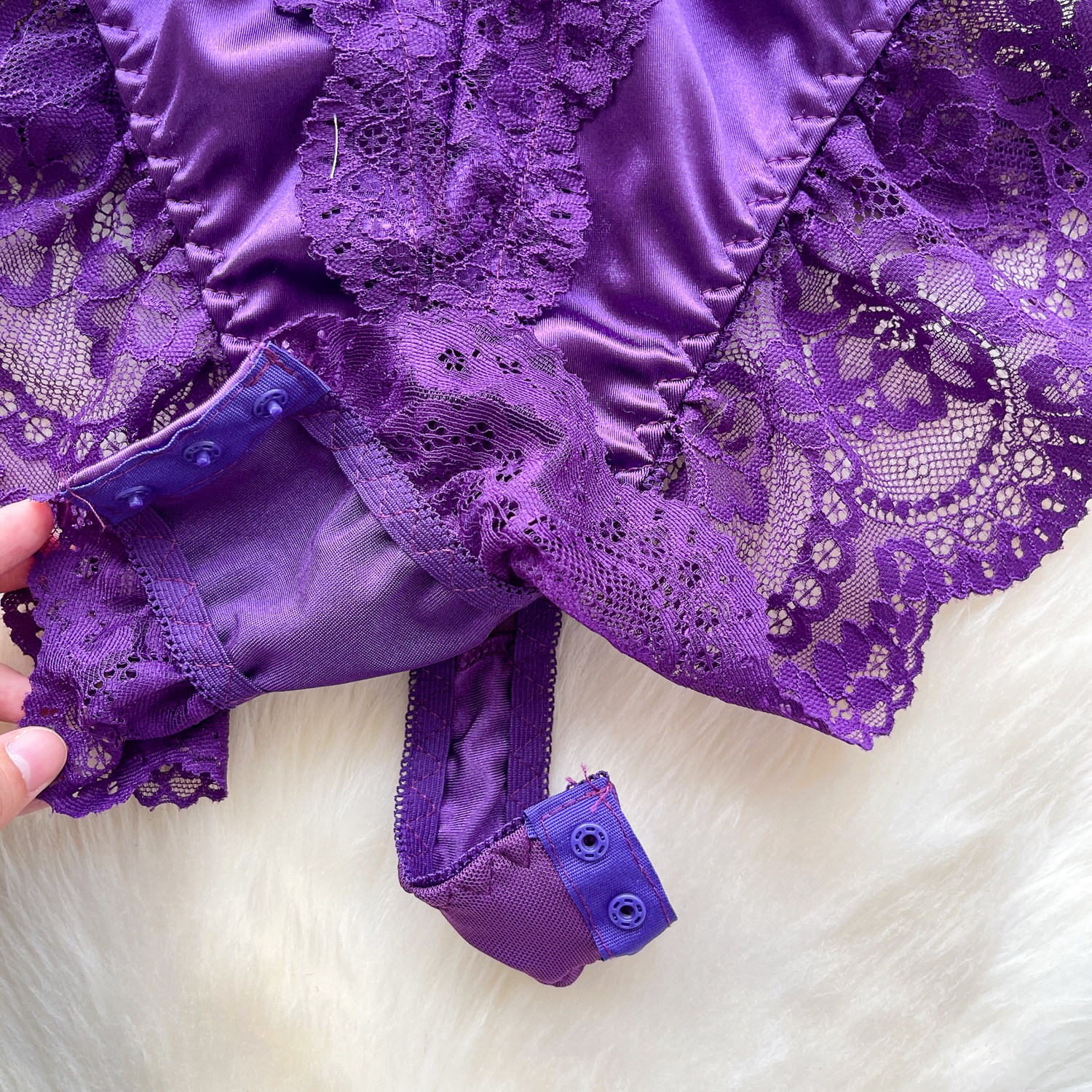 vintage bodysuits Spliced sati - Vintage Fashion Club ulasan dan harga