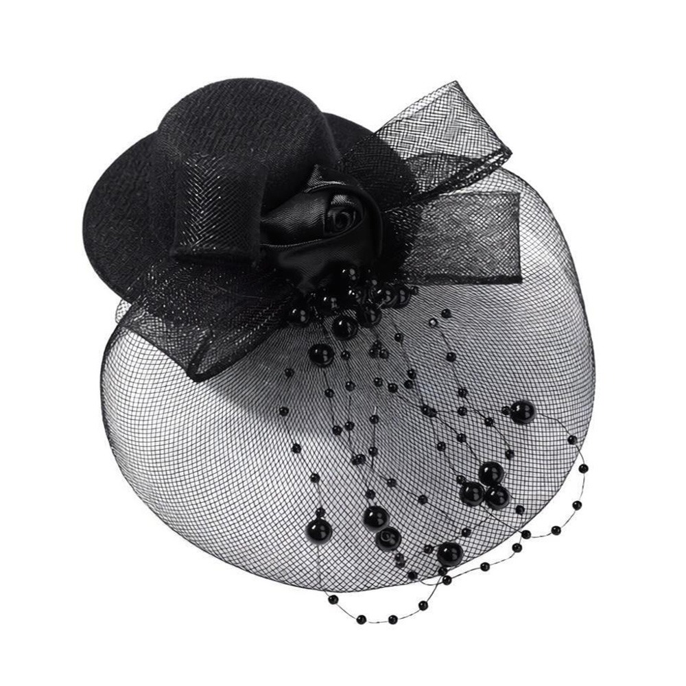 Fashion Elegant Mesh Top Hat B - Vintage Fashion Photos ulasan dan harga