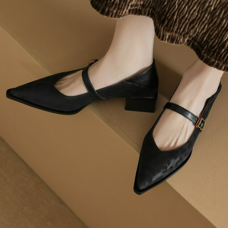 Vintage Pointed Toe Women Mary - Vintage Fashion Ladies ulasan dan harga