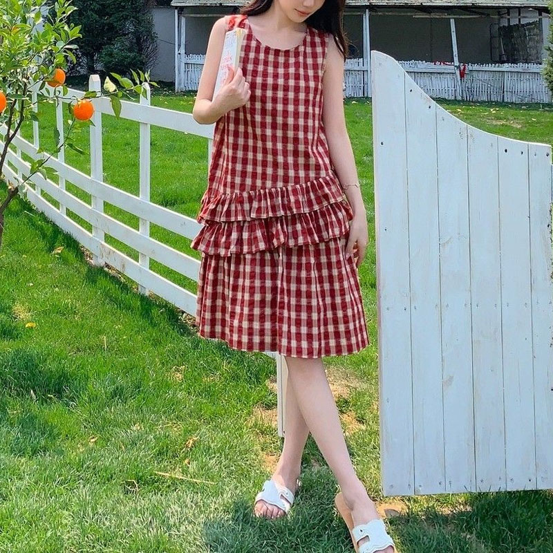 Fashionable Ruffles Patchwork  - Vintage Fashion Hong Kong ulasan dan harga