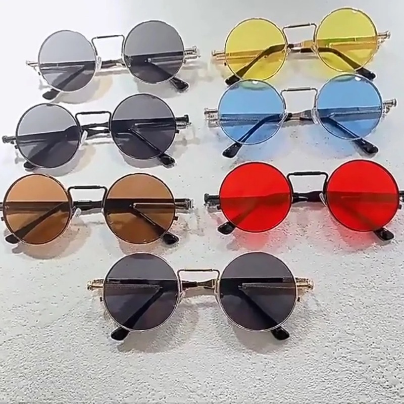Vintage Metal Frame Round Sung - Vintage Fashion Girl ulasan dan harga