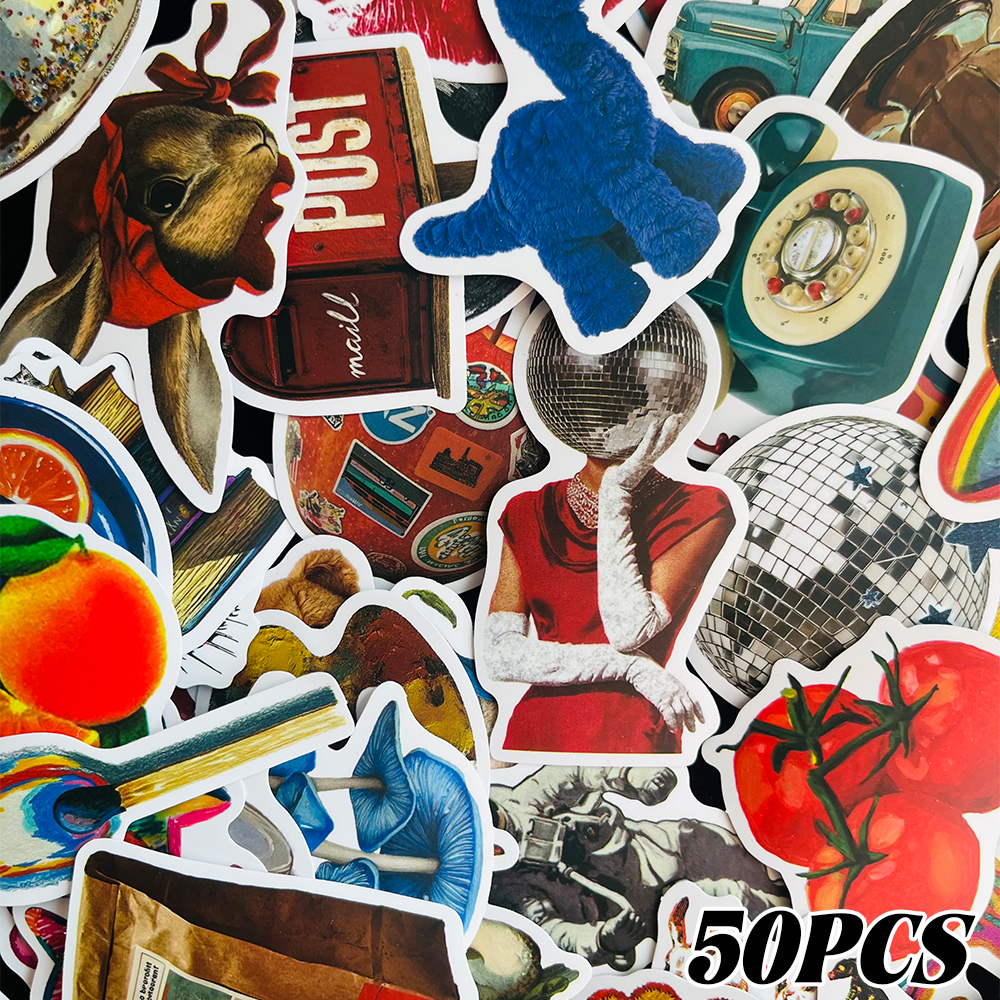 50PCS Vintage Y2K Stickers Fas - Vintage Fashion Newspaper ulasan dan harga