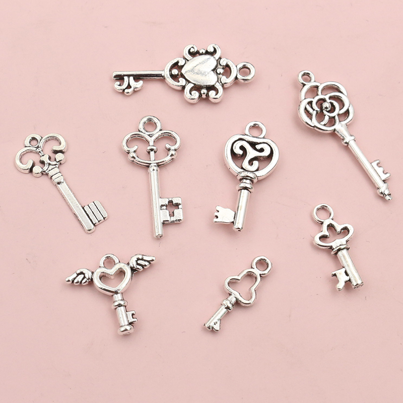 50pcs Vintage Small Key Charms - Vintage Fashion Tumblr ulasan dan harga