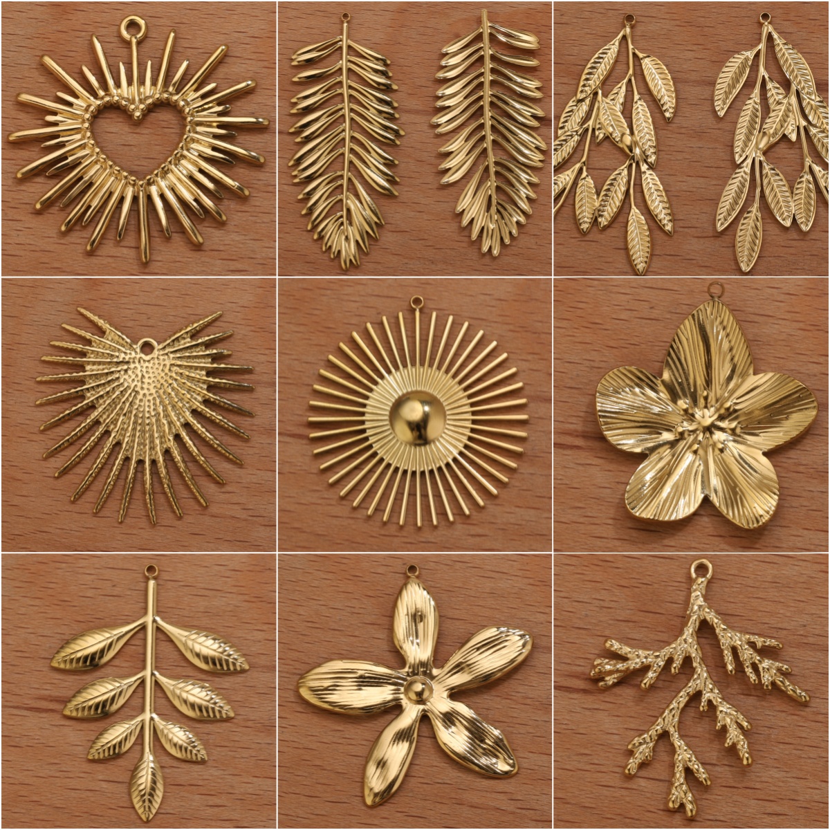 5pcs Stainless Steel Flower Ch - Vintage Fashion Earrings ulasan dan harga