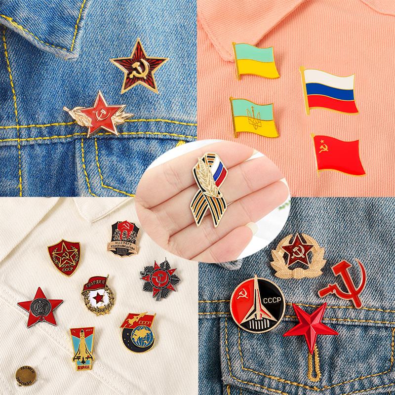 Russian Flag Brooch Ribbon Sig - Vintage Fashion Icons ulasan dan harga