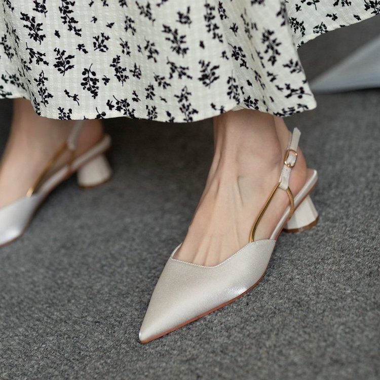 French Vintage Pointed-Toe San - Vintage And Modern Fashion ulasan dan harga