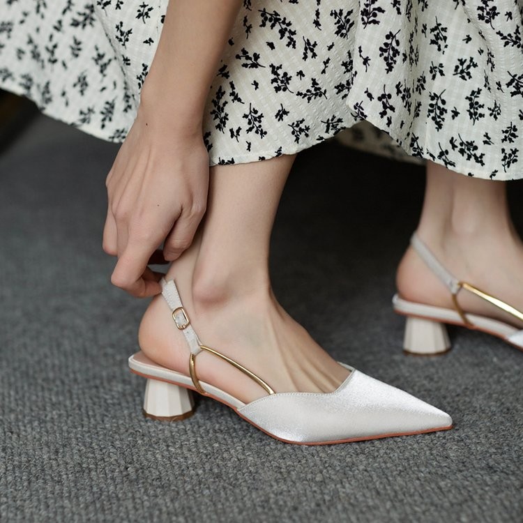 French Vintage Pointed-Toe San - Vintage And Modern Fashion ulasan dan harga