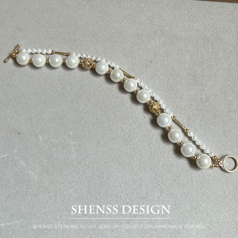 Double layer imitation pearl c - Vintage Fashion Photos ulasan dan harga