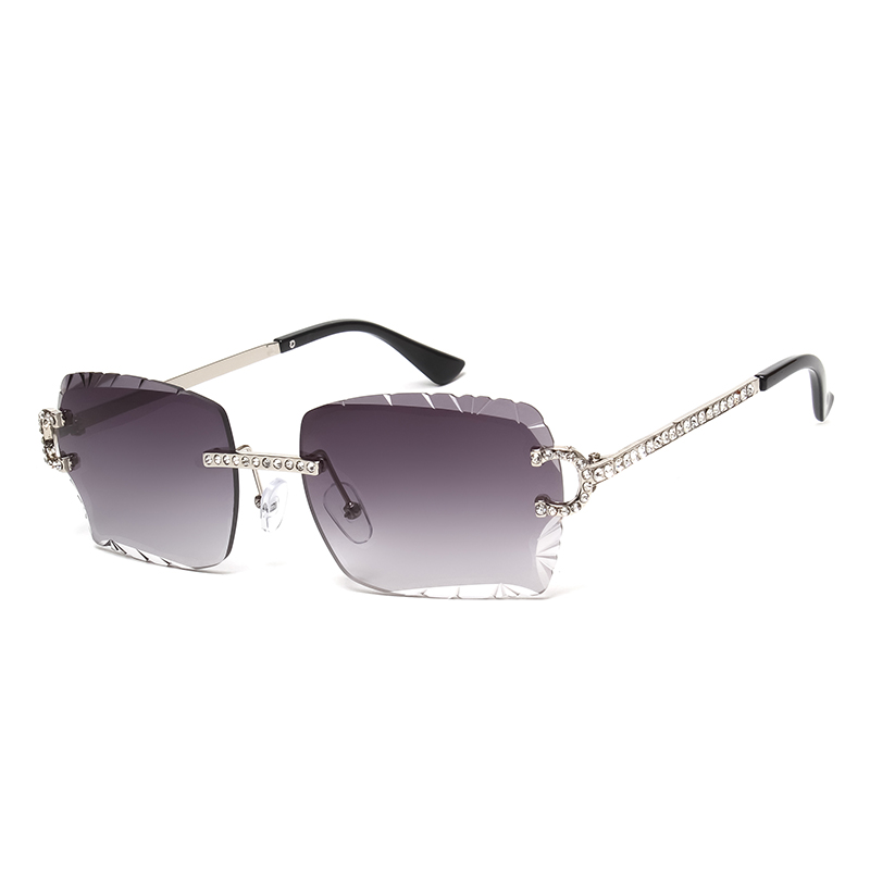 Fashion Rimless Square Sunglas - Vintage Fashion Girl ulasan dan harga
