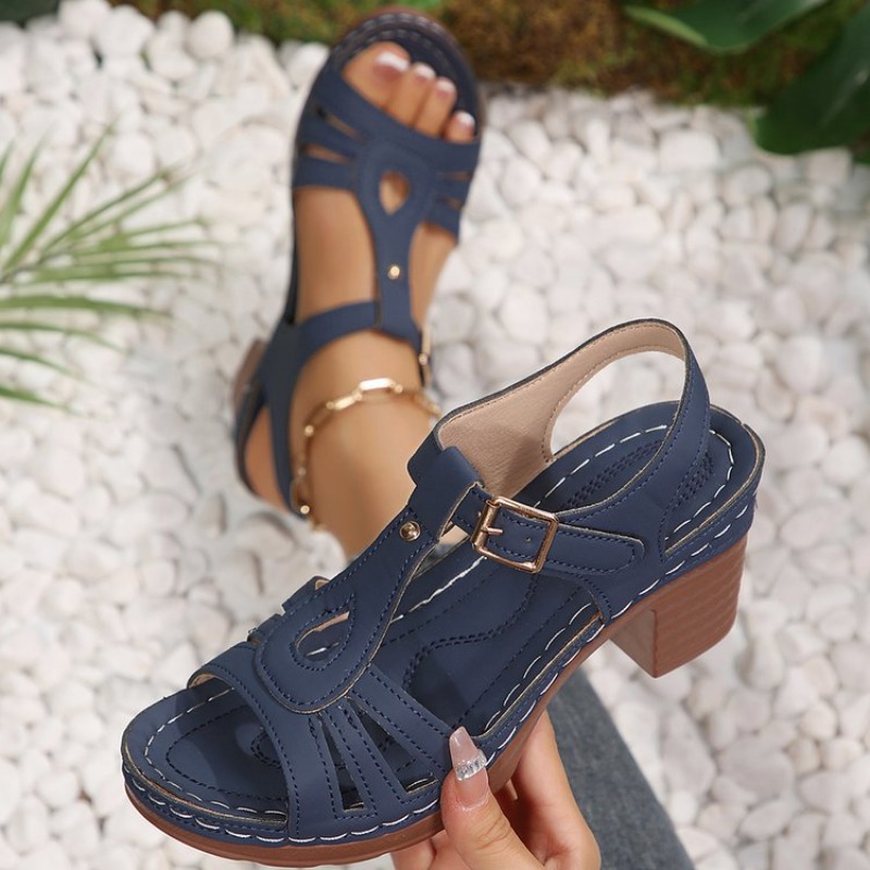 Women Vintage Sandals Block Mi - Vintage And Modern Fashion ulasan dan harga