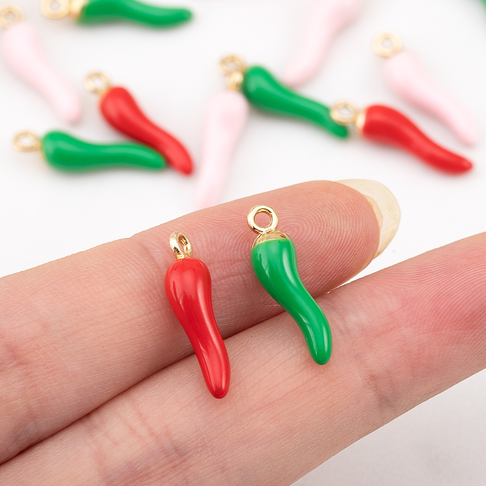 10pcs 5pcs 20pcs Red Hot Chili - Vintage Fashion Earrings ulasan dan harga