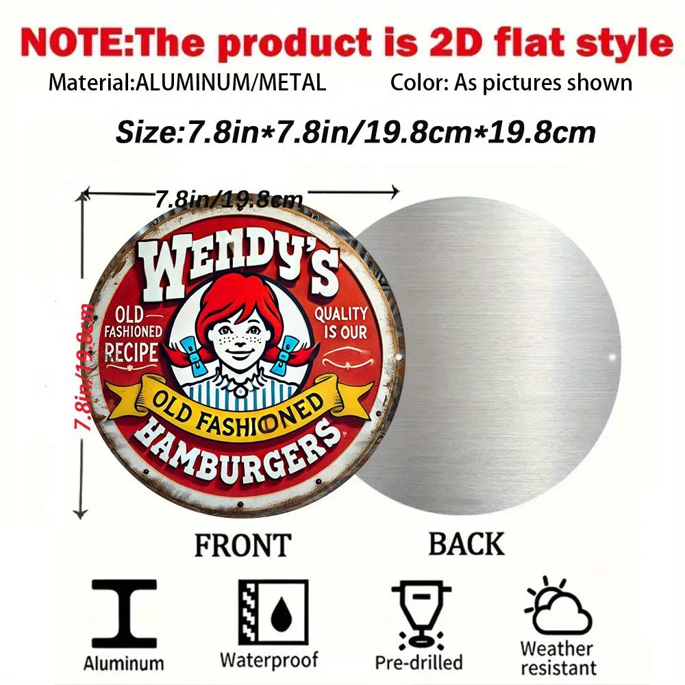 Tin Sign - Vintage Wendy's Old - Vintage Fashion Hamburg ulasan dan harga