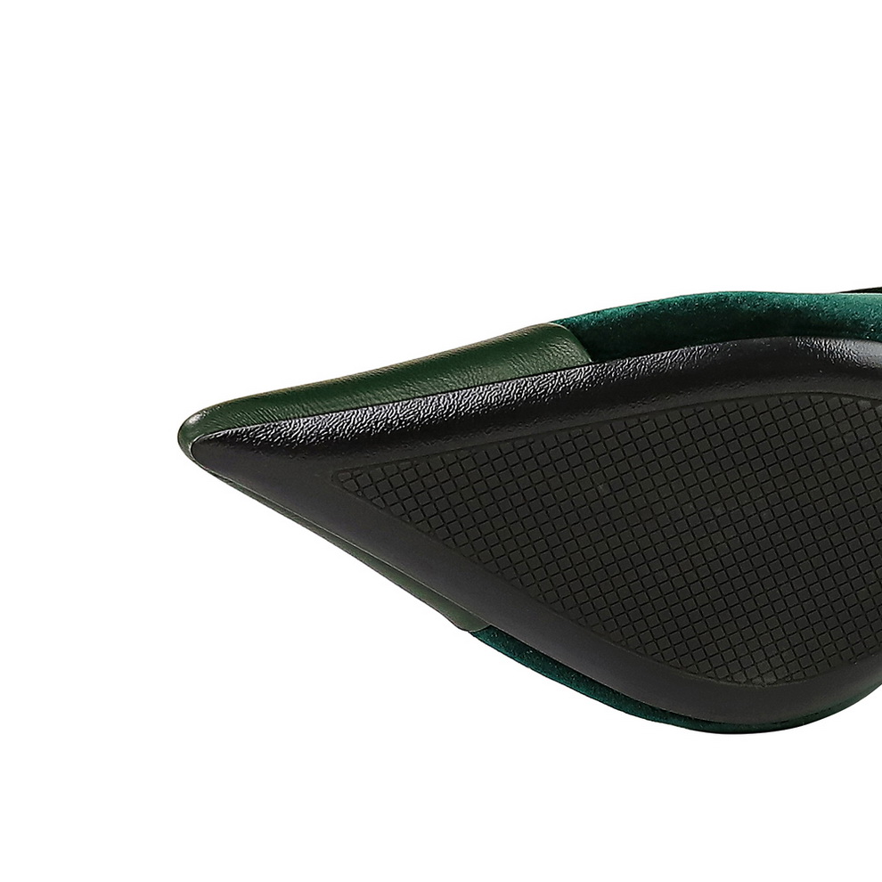 Women Vintage Green Suede 7cm  - Vintage Fashion Ladies ulasan dan harga
