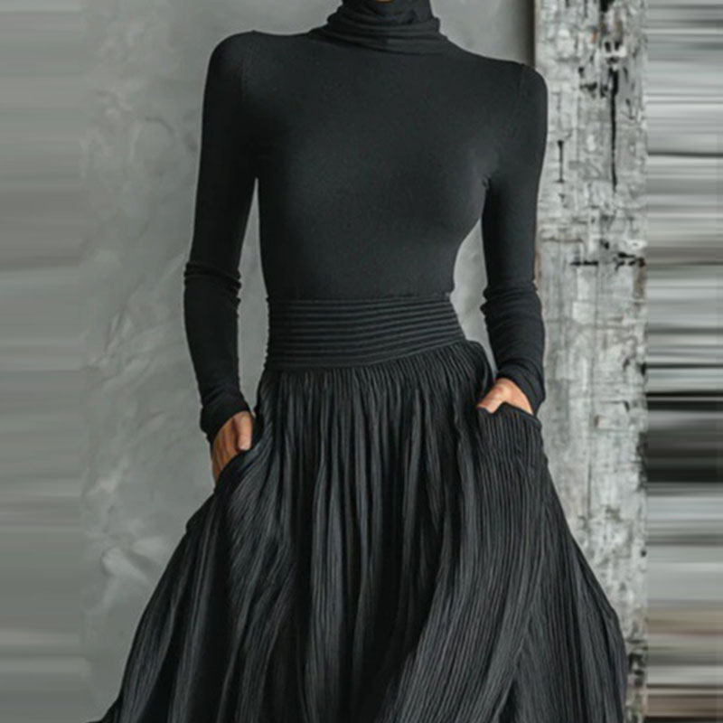 Causal Long Sleeve Draped Long - Vintage Fashion Outfit ulasan dan harga