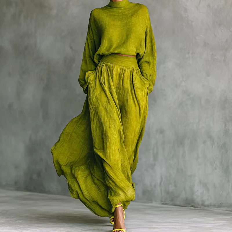 Causal Long Sleeve Draped Long - Vintage Fashion Outfit ulasan dan harga