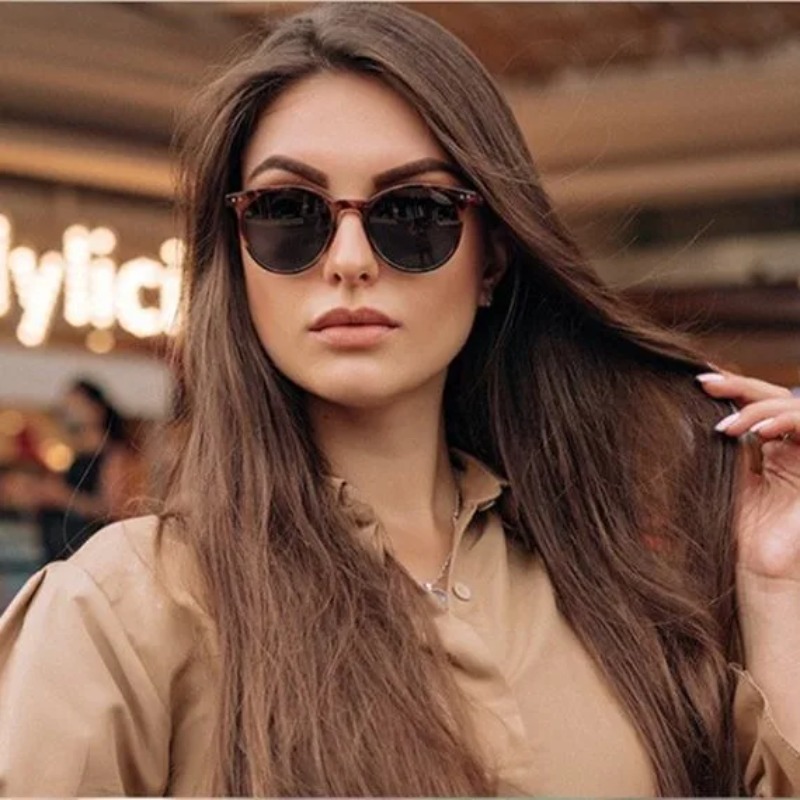 Vintage Fashion Round Sunglass - Vintage Fashion Girl ulasan dan harga