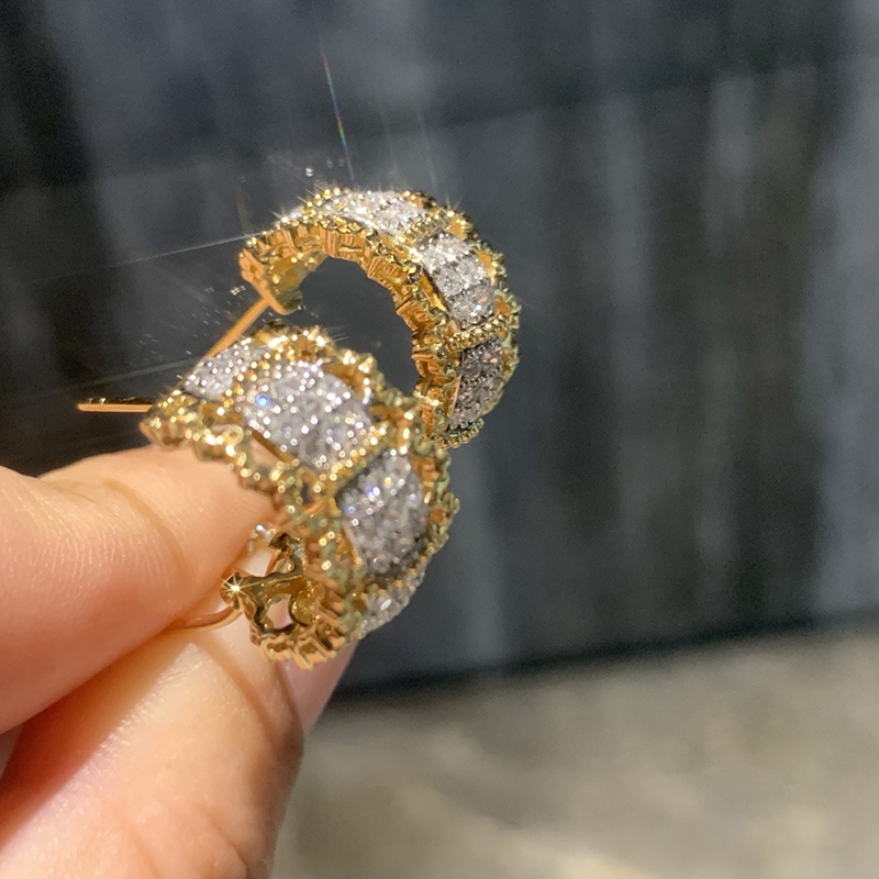 Aazuo Vintage Style Real 18K Y - Vintage Fashion Earrings ulasan dan harga