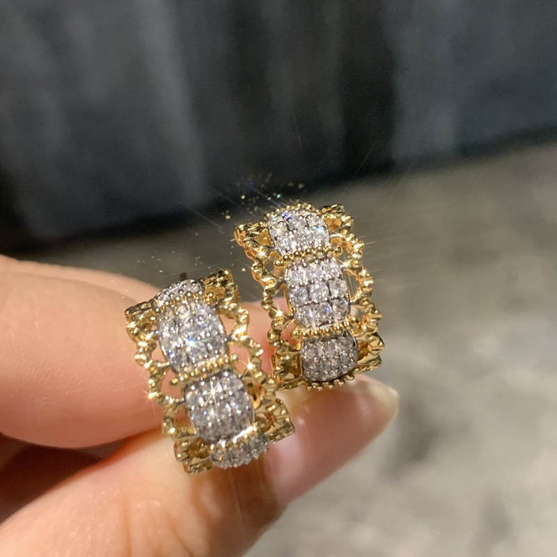 Aazuo Vintage Style Real 18K Y - Vintage Fashion Earrings ulasan dan harga