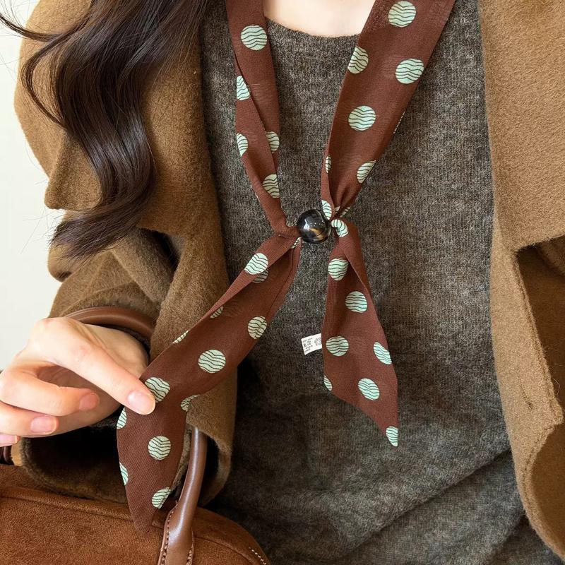 Vintage Polka Dot Chiffon Bead - Vintage Fashion Outfit ulasan dan harga