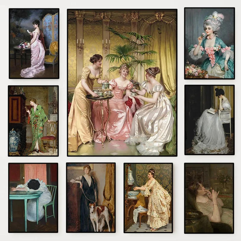 The Renaissance Women Portrait - Vintage Fashion Art ulasan dan harga