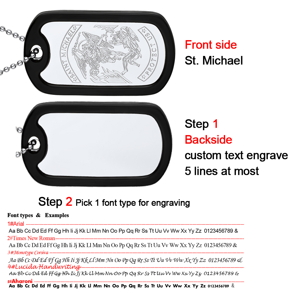 U7 Custom St. Michael Tag Neck - Vintage Fashion Tags ulasan dan harga