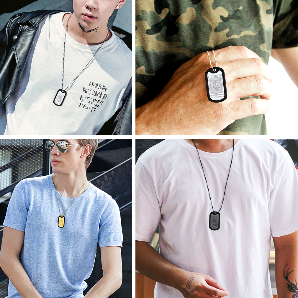U7 Custom St. Michael Tag Neck - Vintage Fashion Tags ulasan dan harga