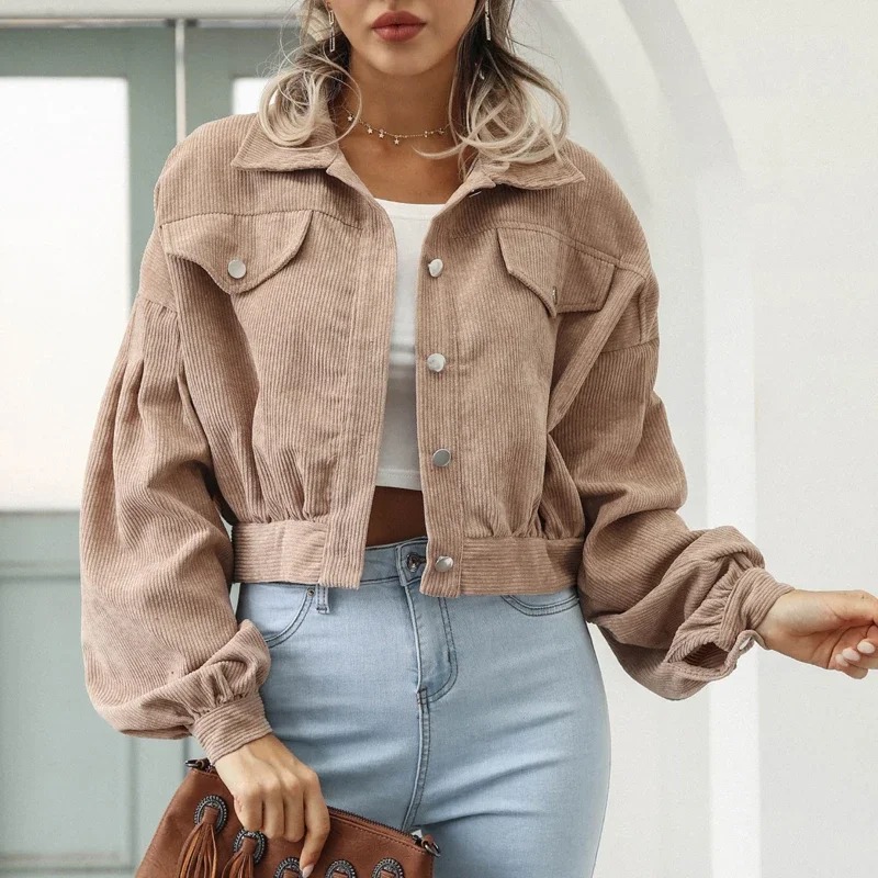 2024 Spring Corduroy Coat Over - Vintage Trench Coat ulasan dan harga