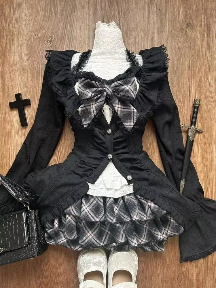 Gothic Y2k Vintage Preppy Styl - Vintage Fashion Outfit ulasan dan harga