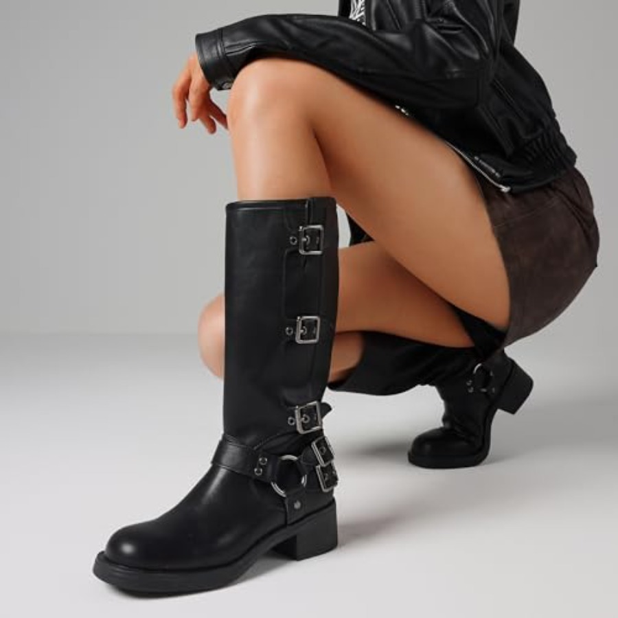 AMINUGAL Knee High Boots Women - Vintage Fashion Fabrics ulasan dan harga