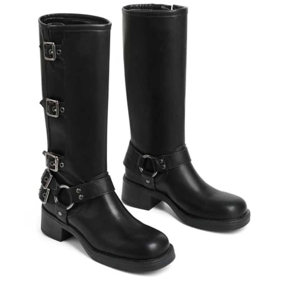 AMINUGAL Knee High Boots Women - Vintage Fashion Fabrics ulasan dan harga
