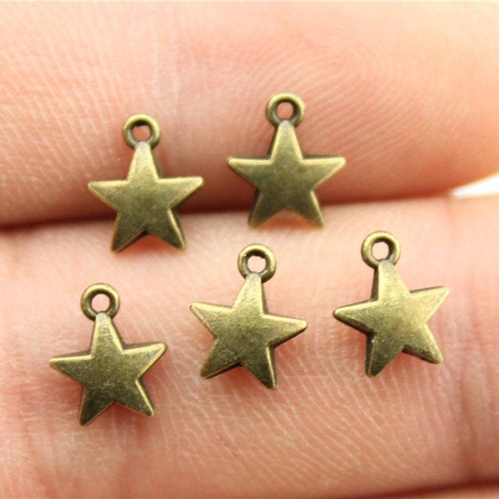 40pcs 8.6x7.1mm 2 Colors Antiq - Vintage Fashion Tumblr ulasan dan harga