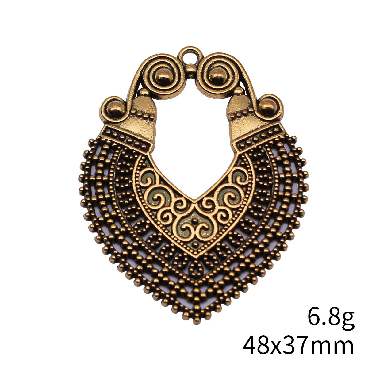 8pcs 48x37mm(1.89x1.46inch) 2  - Vintage Fashion Earrings ulasan dan harga