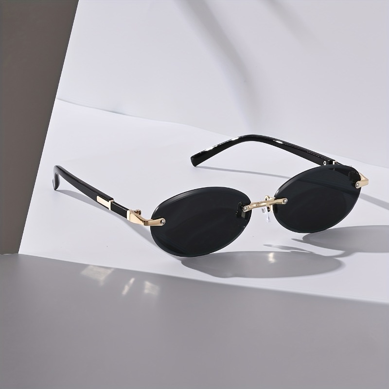 Sexy Small Oval Punk Sunglasse - Vintage Fashion Girl ulasan dan harga