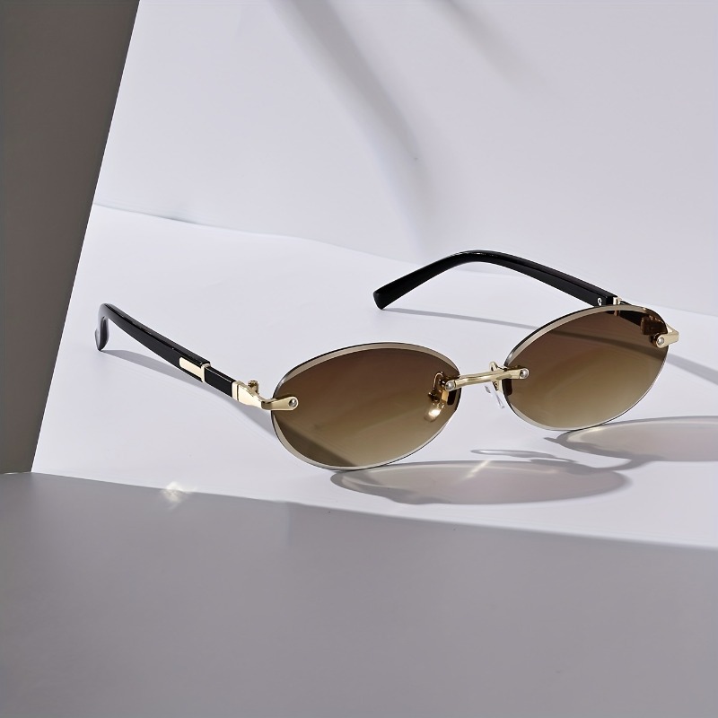 Sexy Small Oval Punk Sunglasse - Vintage Fashion Girl ulasan dan harga