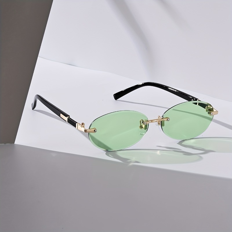 Sexy Small Oval Punk Sunglasse - Vintage Fashion Girl ulasan dan harga