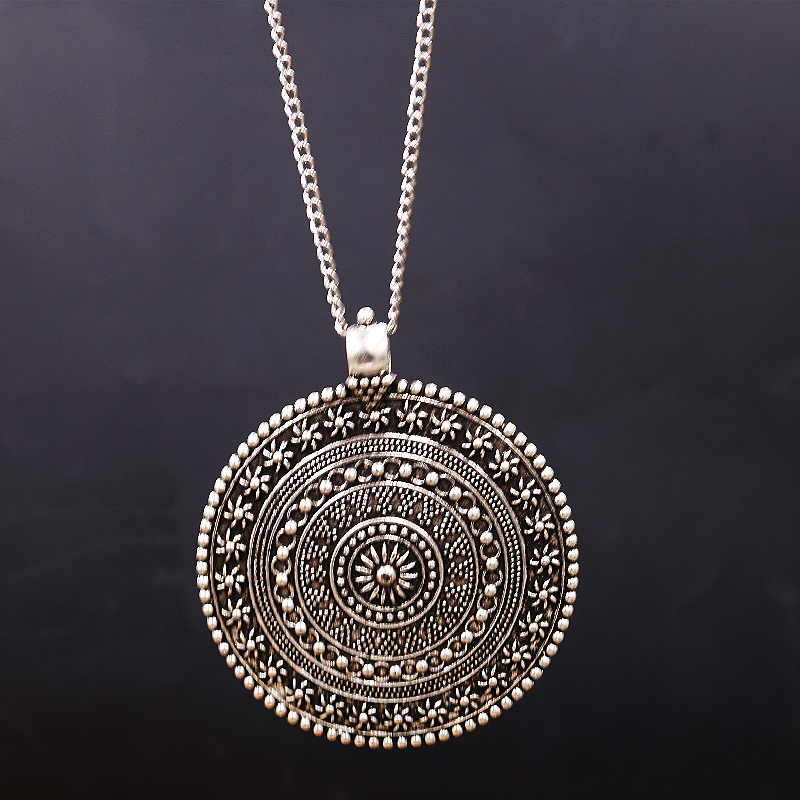 1pc Silver Plated Large Mandal - Vintage Fashion Tags ulasan dan harga