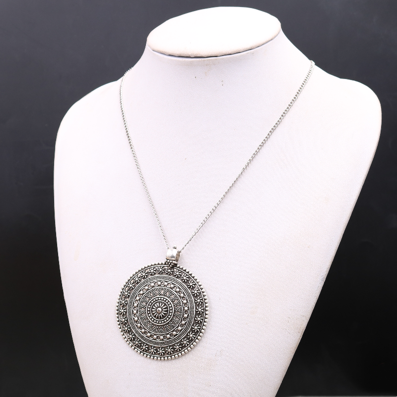 1pc Silver Plated Large Mandal - Vintage Fashion Tags ulasan dan harga