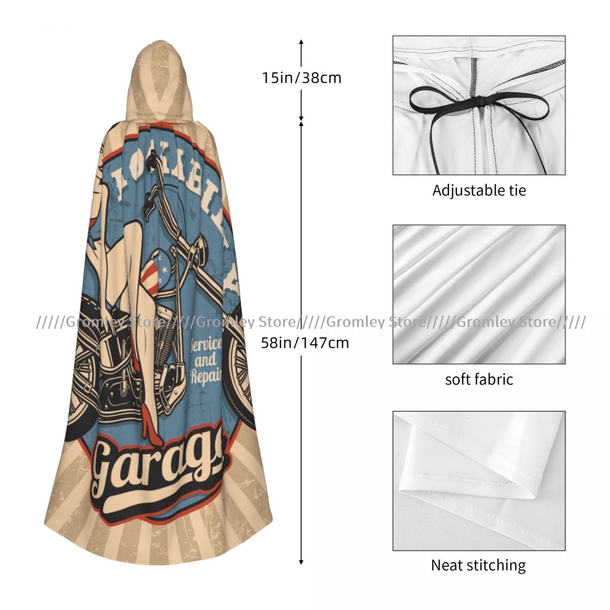 Medieval Cosplay Cloak Hooded  - Vintage Trench Coat ulasan dan harga