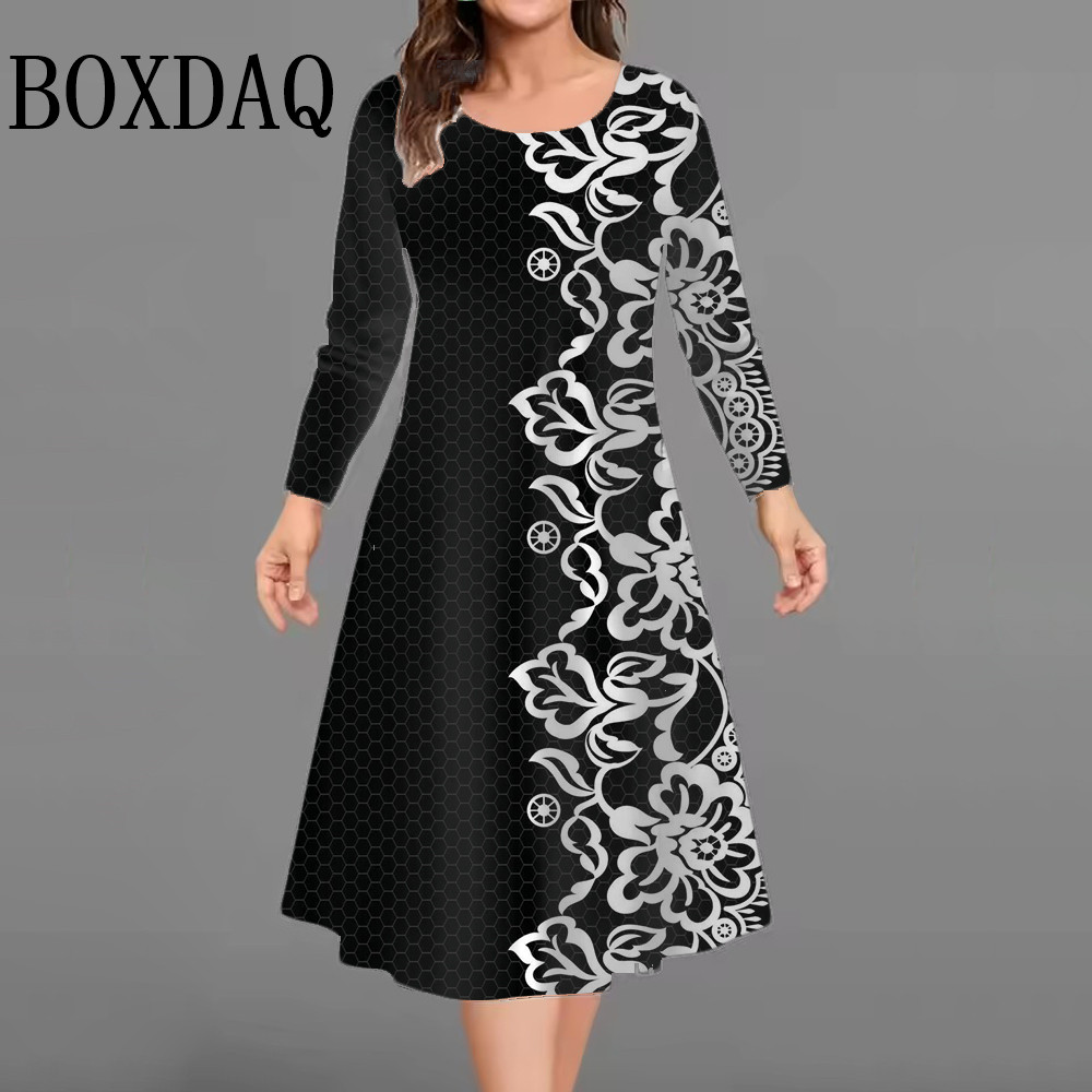 New Women's Retro Dress Flower - Vintage Fashion Fabrics ulasan dan harga